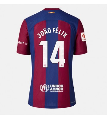 Barcelona Joao Felix #14 Primera Equipación Mujer 2023-24 Manga Corta